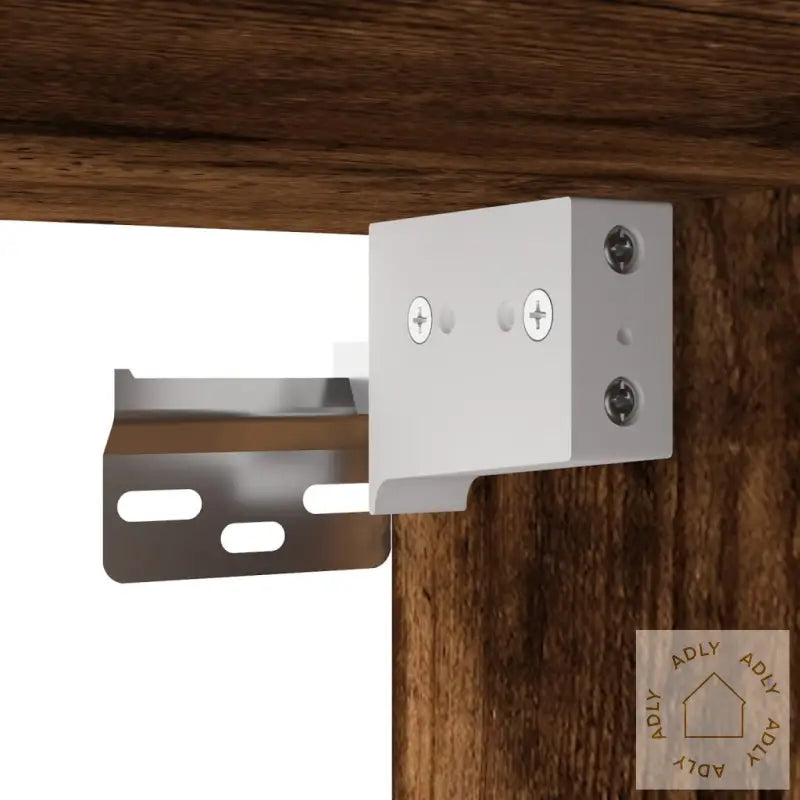 Veggskap Røkt Eik 69,5X34X90 Cm Konstruert Tre