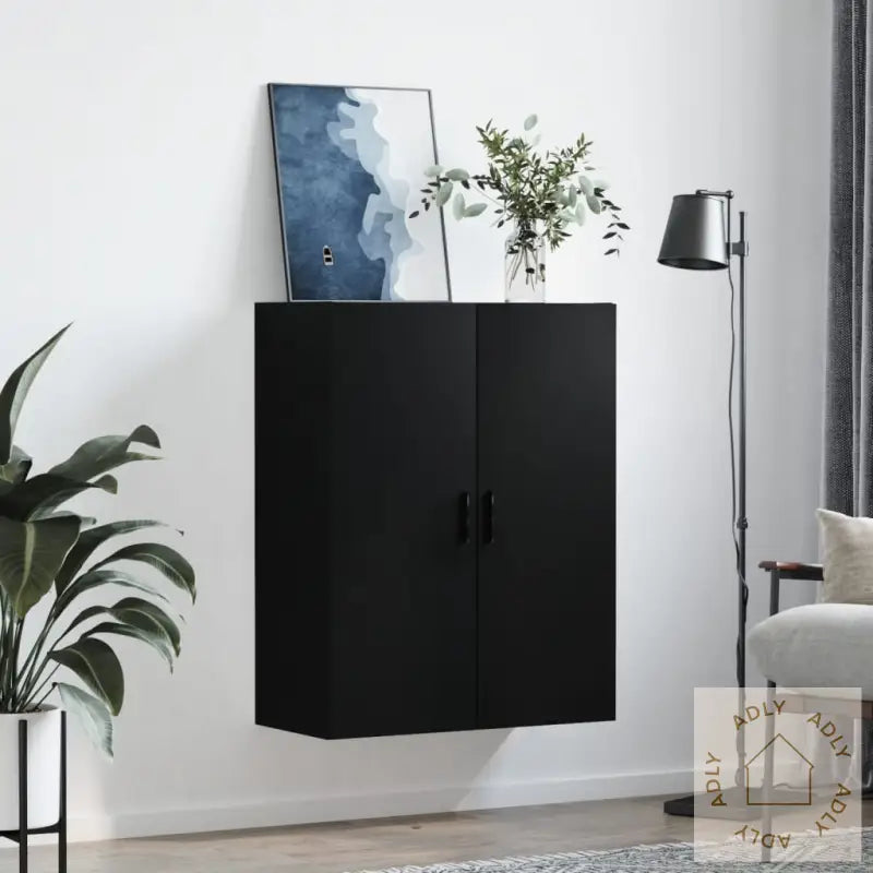 Veggskap Svart 69,5X34X90 Cm