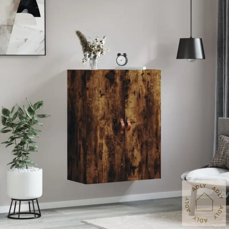 Veggskap Røkt Eik 69,5X34X90 Cm