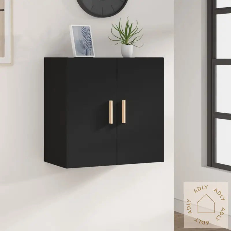 Veggskap Svart 60X30X60 Cm Konstruert Tre