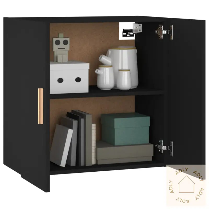 Veggskap Svart 60X30X60 Cm Konstruert Tre
