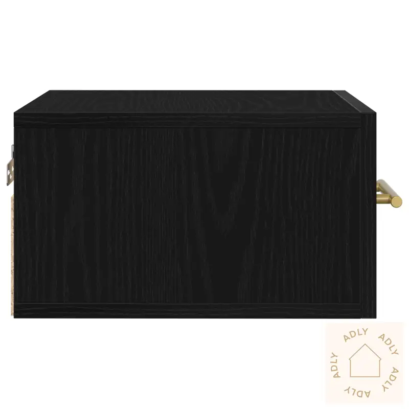 Kveldsbord 2 Stk Veggmonterte Svart Eik 35X35X20 Cm