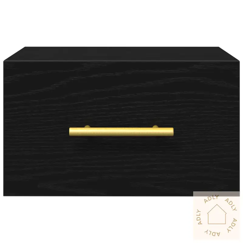 Kveldsbord 2 Stk Veggmonterte Svart Eik 35X35X20 Cm