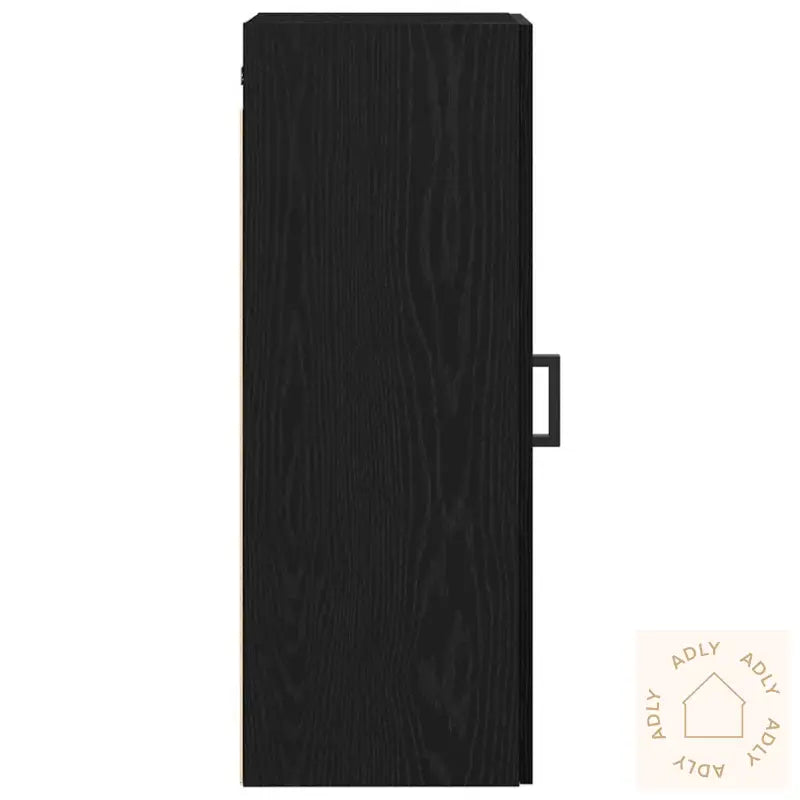 Veggmontert Skap Svart Eik 34,5X34X90 Cm Konstruert Tre