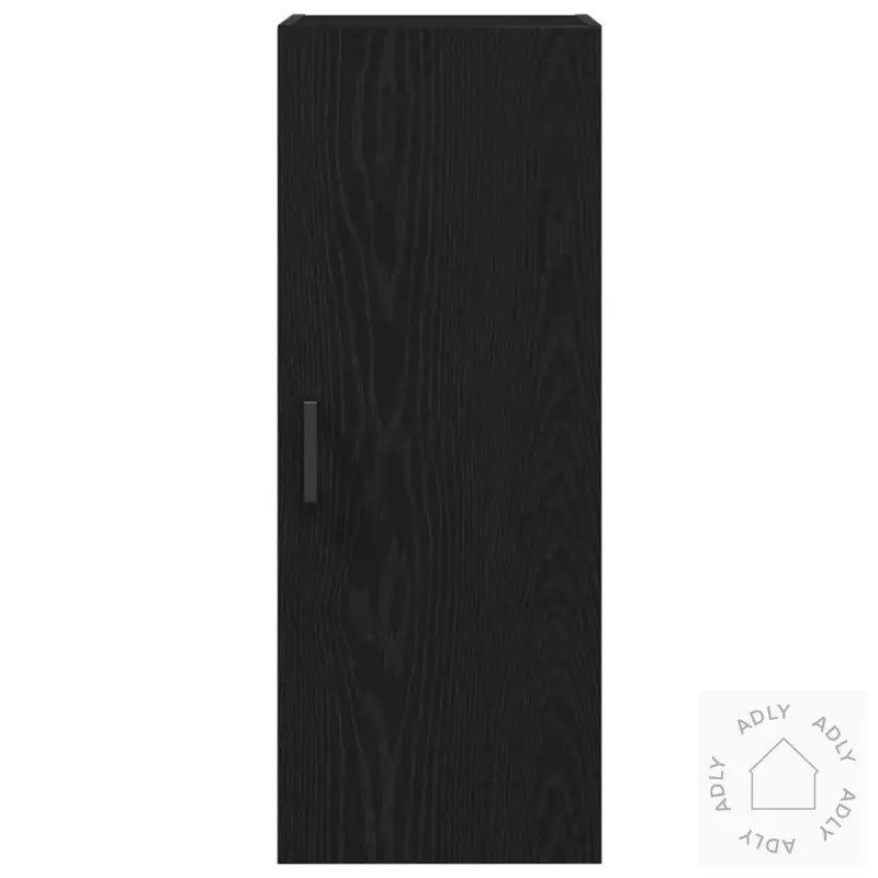 Veggmontert Skap Svart Eik 34,5X34X90 Cm Konstruert Tre