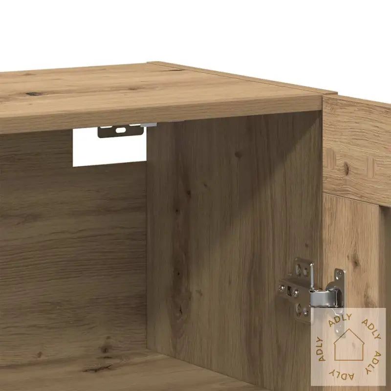 Vegghengte Skap 2 Stk I Artisan Eik, 69,5 X 34 X 90 Cm. Laget Av Konstruert Tre.