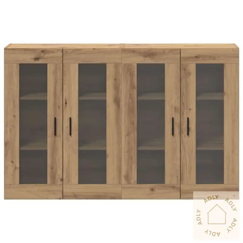 Vegghengte Skap 2 Stk I Artisan Eik, 69,5 X 34 X 90 Cm. Laget Av Konstruert Tre.
