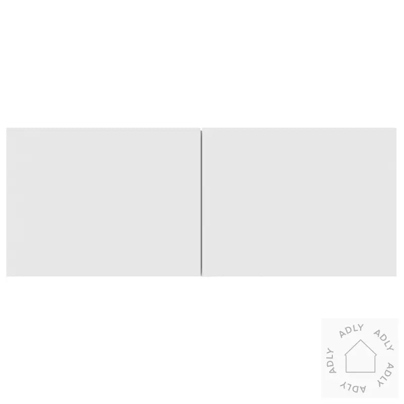 Veggmontert Tv-Benk Hvit Konstruert Tre