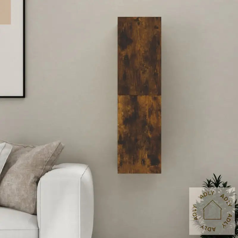 Vegghengt Tv-Benk Røkt Eik 30,5X30X110 Cm
