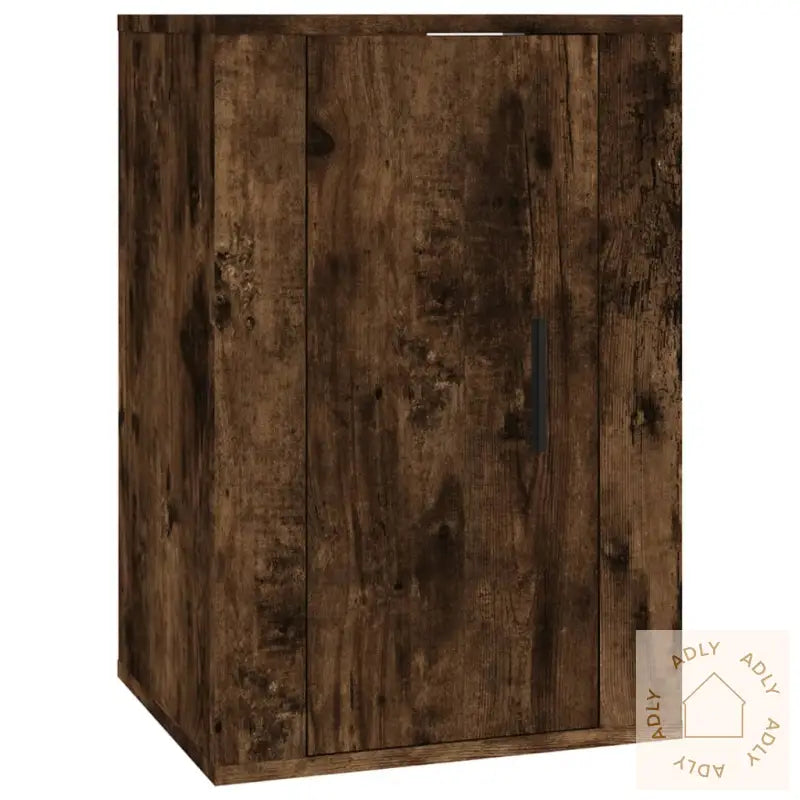 Vegghengte Tv-Benker 2 Stk Røkt Eik 40X34,5X60 Cm