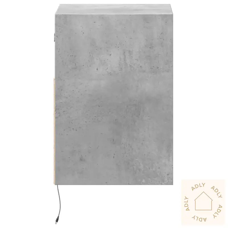 Vegghengte Tv-Benker Med Led-Lys 2 Stk Betonggrå 41X31X45 Cm