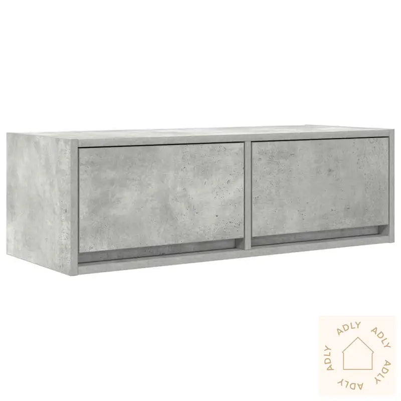 Tv-Benker 2 Stk Betonggrå 80X31X25,5 Cm Konstruert Tre