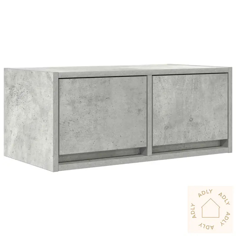 Tv-Benker 2 Stk Betonggrå 60X31X25,5 Cm Konstruert Tre