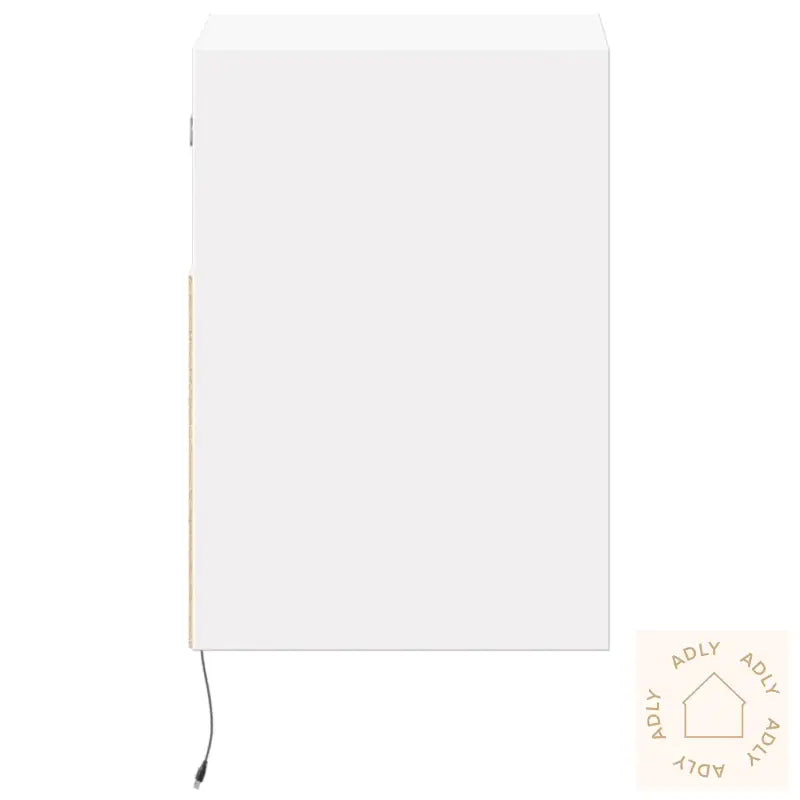 Vegghengte Tv-Benker Med Led 2 Stk Hvit 41X31X45 Cm