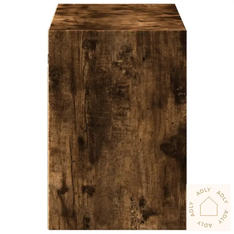 Vegghengt Tv-Benk Med Led Røkt Eik 100X31X45 Cm