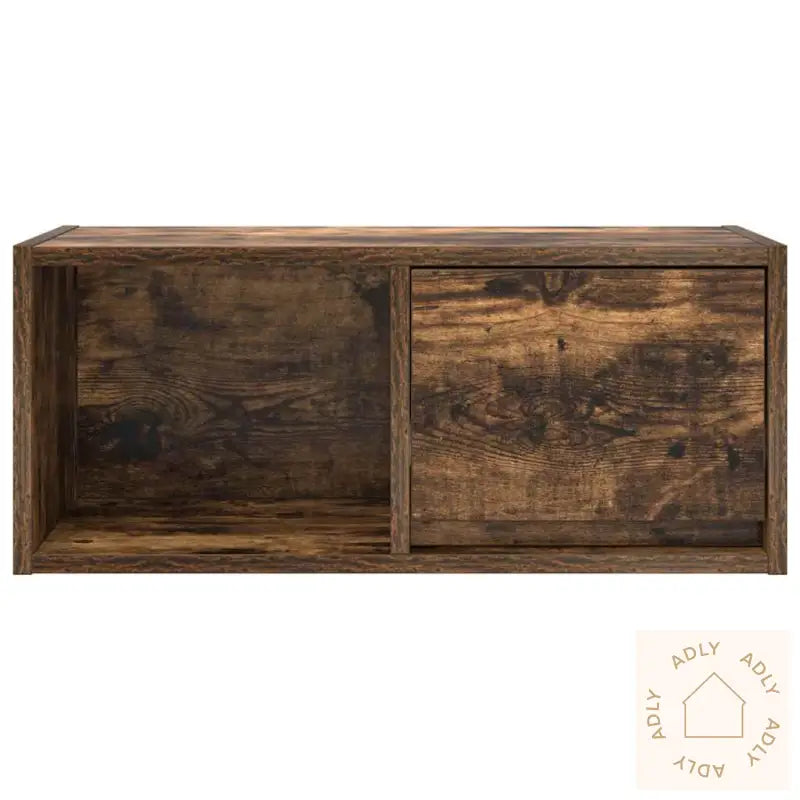 Tv-Benker 2 Stk Røkt Eik 60X31X25,5 Cm Konstruert Tre