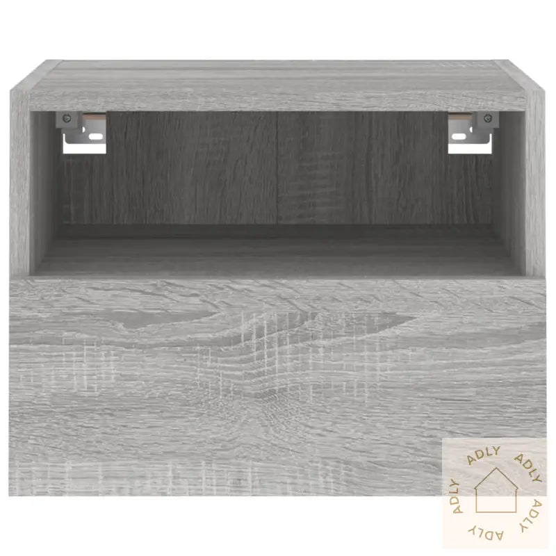 Vegghengt Tv-Benk 2 Stk Grå Sonoma 40X30X30 Cm Konstruert Tre
