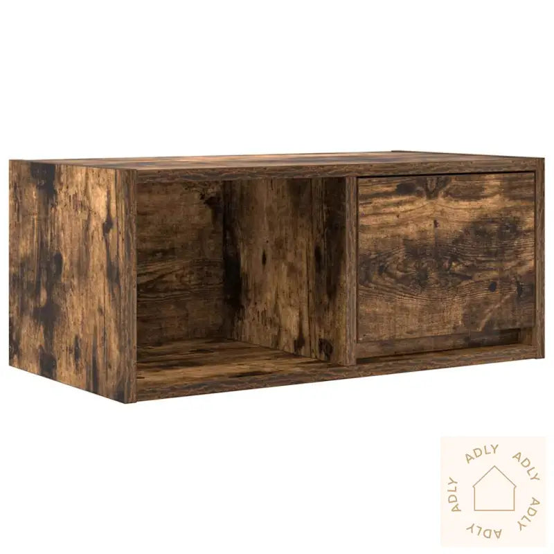 Tv-Benker 2 Stk Røkt Eik 60X31X25,5 Cm Konstruert Tre