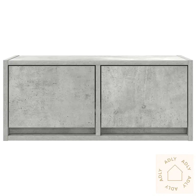 Tv-Benker 2 Stk Betonggrå 60X31X25,5 Cm Konstruert Tre