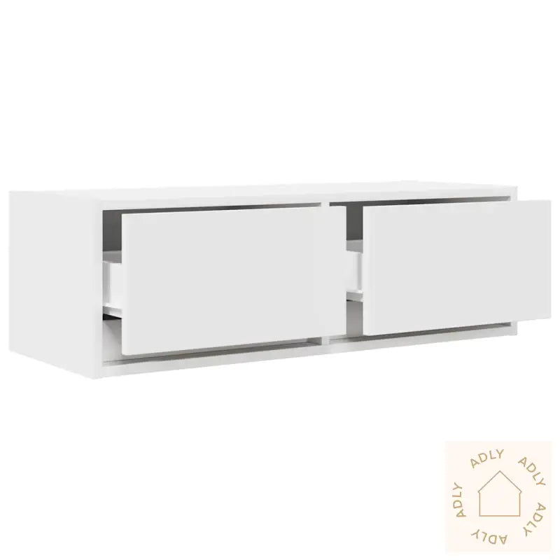 Tv-Benker 2 Stk Hvit 80X31X25,5 Cm Konstruert Tre