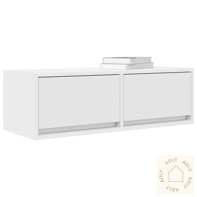 Tv-Benker 2 Stk Hvit 80X31X25,5 Cm Konstruert Tre