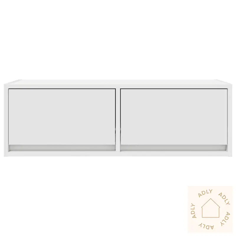 Tv-Benker 2 Stk Hvit 80X31X25,5 Cm Konstruert Tre