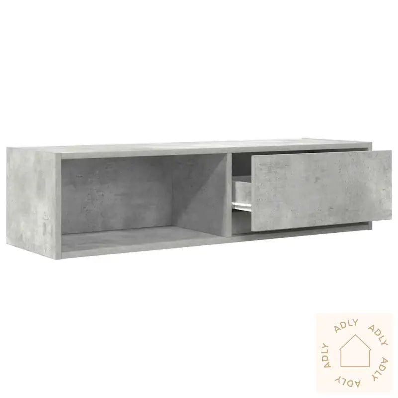 Tv-Benk Betonggrå 100X31X25,5 Cm Konstruert Tre