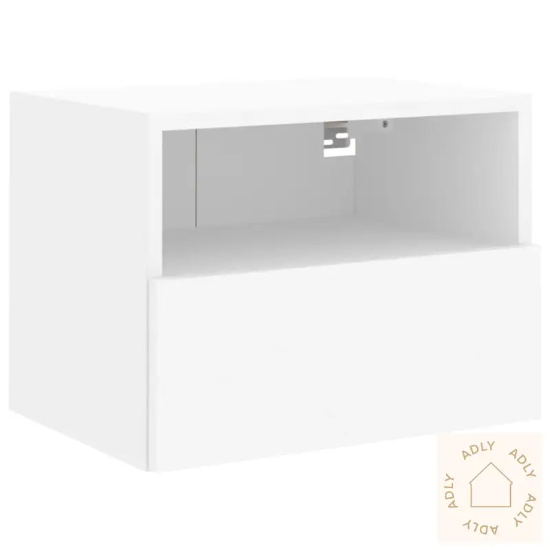 Veggmonterte Tv-Benker 2 Stk Hvit 40X30X30 Cm Konstruert Tre