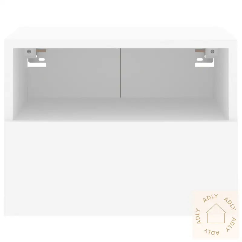 Veggmonterte Tv-Benker 2 Stk Hvit 40X30X30 Cm Konstruert Tre