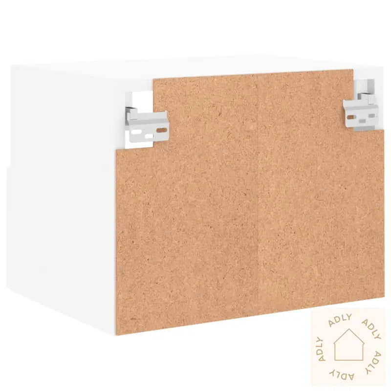 Veggmonterte Tv-Benker 2 Stk Hvit 40X30X30 Cm Konstruert Tre