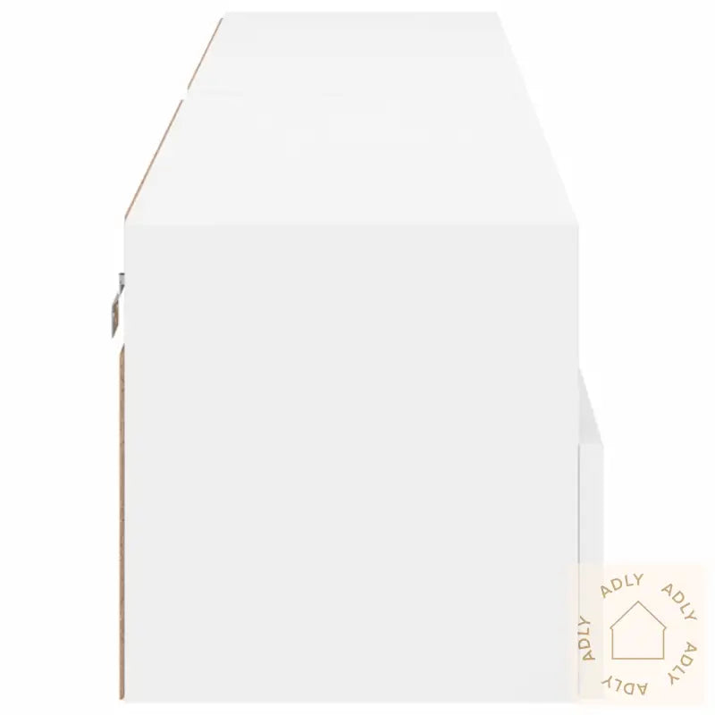Vegghengte Tv-Benker 2 Stk Hvit 80X30X30 Cm Konstruert Tre