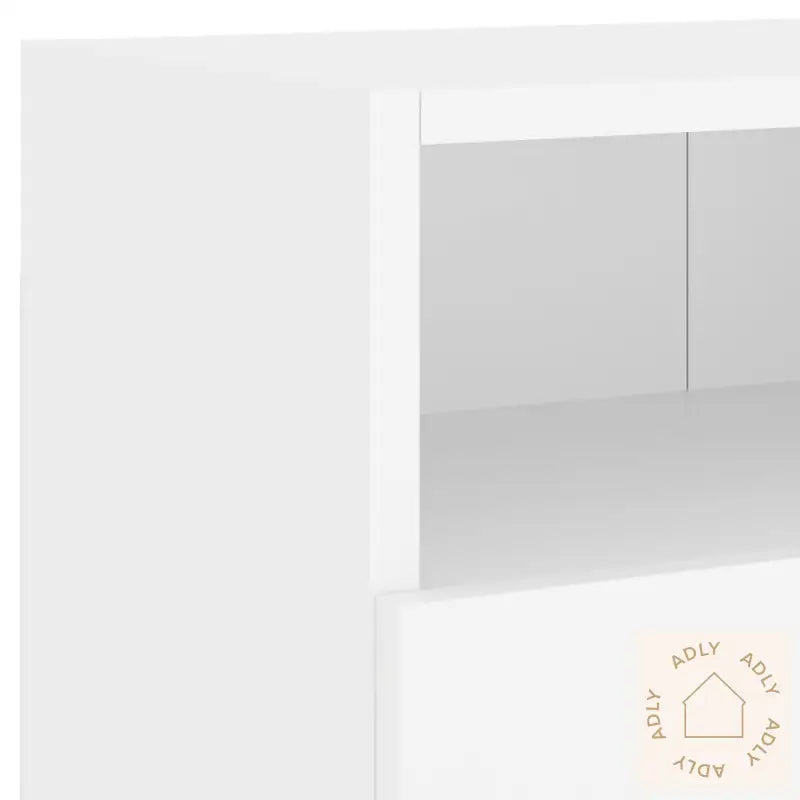 Vegghengte Tv-Benker 2 Stk Hvit 80X30X30 Cm Konstruert Tre