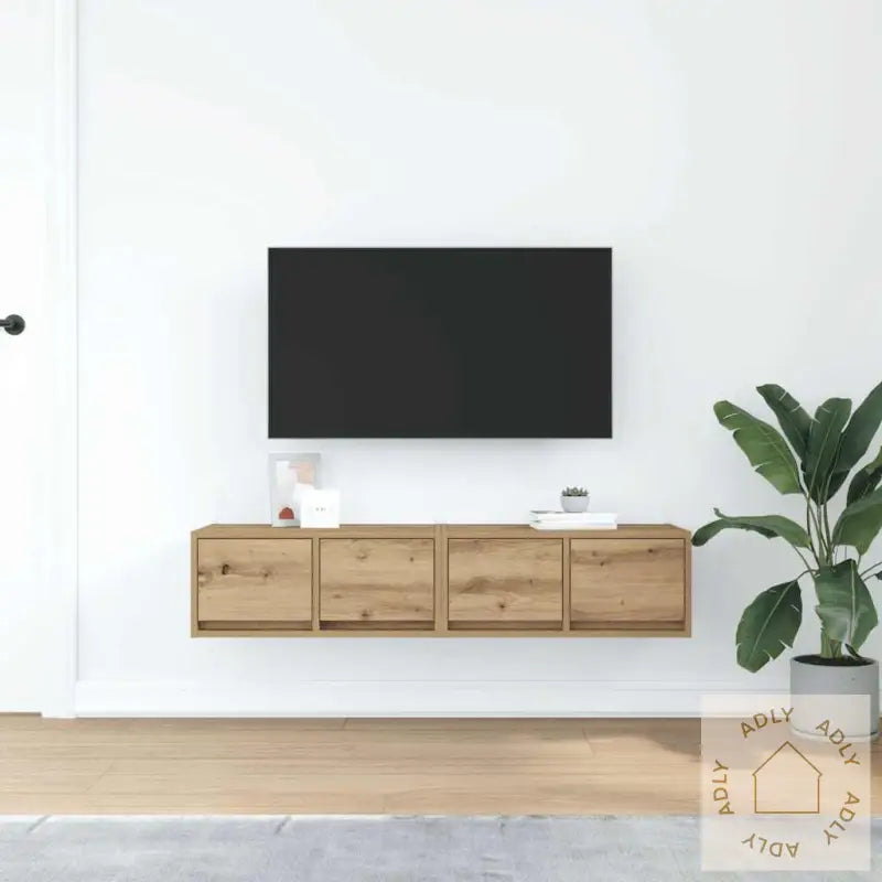 Tv-Benker 2 Stk Artisan Eik 60X31X25,5 Cm Konstruert Tre