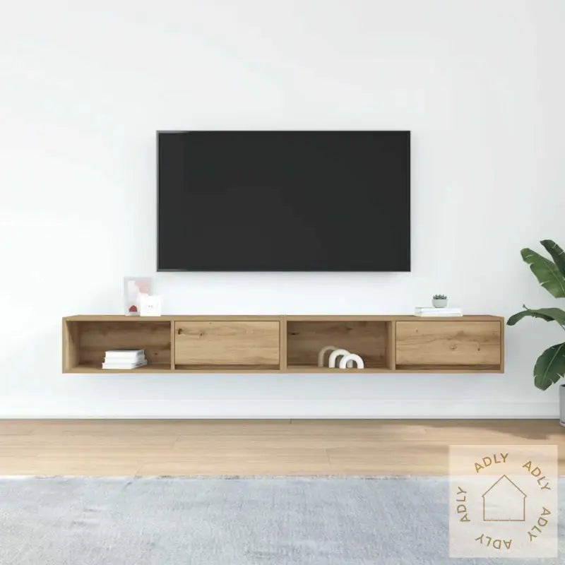Tv-Benker 2 Stk Artisan Eik 100X31X25,5 Cm Konstruert Tre