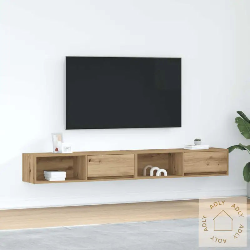 Tv-Benker 2 Stk Artisan Eik 100X31X25,5 Cm Konstruert Tre