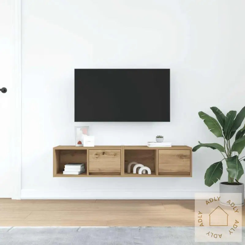 Tv-Benker 2 Stk Artisan Eik 60X31X25,5 Cm Konstruert Tre