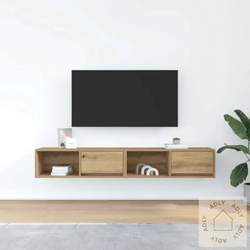 Tv-Benker 2 Stk Artisan Eik 80X31X25,5 Cm Konstruert Tre