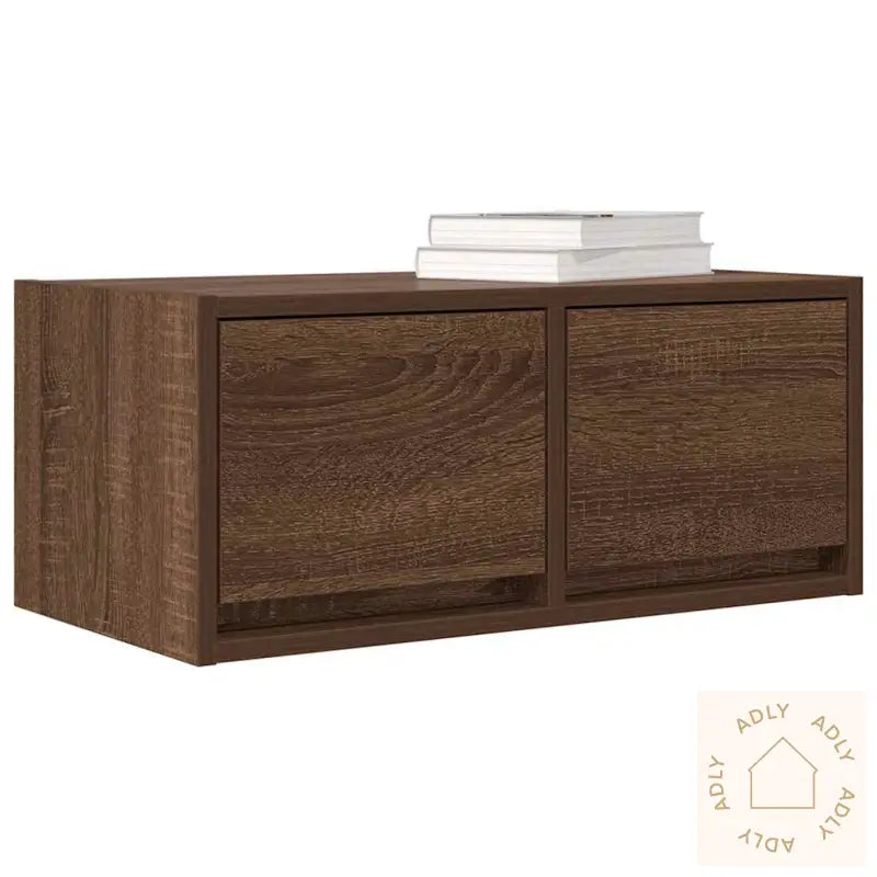 Tv-Benker 2 Stk Brun Eik 60X31X25,5 Cm Konstruert Tre