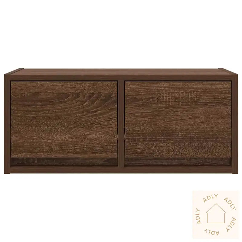 Tv-Benker 2 Stk Brun Eik 60X31X25,5 Cm Konstruert Tre