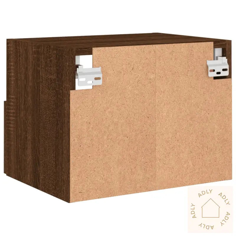 Vegghengte Tv-Benker 2 Stk Brun Eik 40X30X30 Cm Konstruert Tre