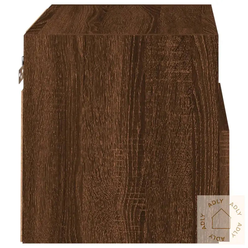 Vegghengte Tv-Benker 2 Stk Brun Eik 40X30X30 Cm Konstruert Tre