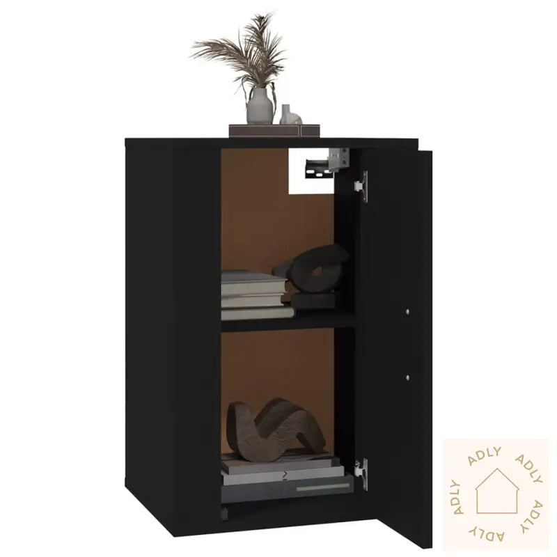 Vegghengte Tv-Benker 2 Stk Svart 40X34,5X60 Cm