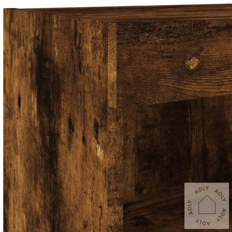 Tv-Benker Med Led-Lys 2 Stk Røkt Eik 60X30X40 Cm