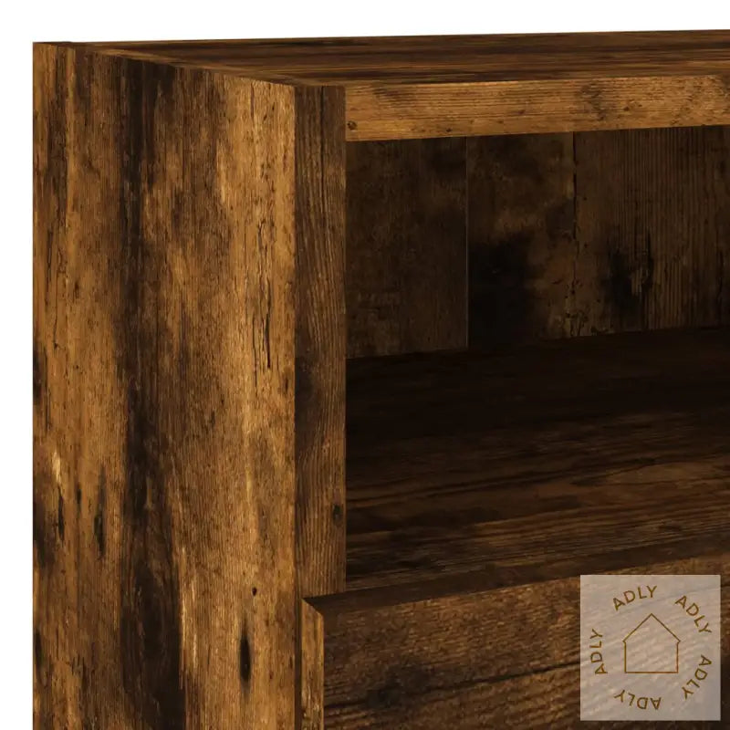 Vegghengte Tv-Benker 2 Stk Røkt Eik 40X30X30 Cm Konstruert Tre