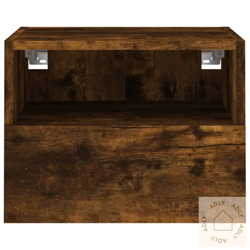 Vegghengte Tv-Benker 2 Stk Røkt Eik 40X30X30 Cm Konstruert Tre