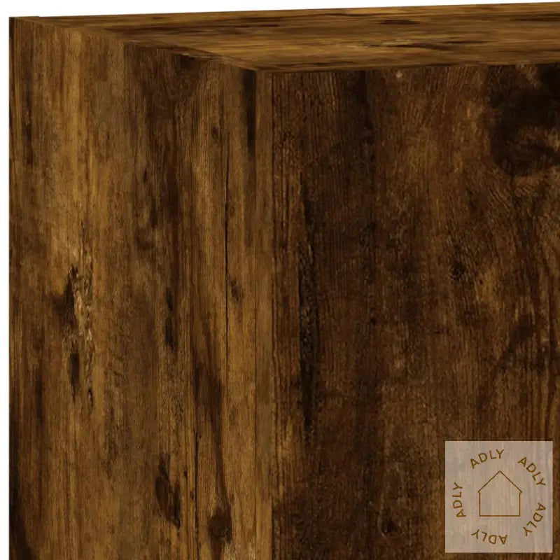 Vegghengte Tv-Enheter 5 Deler Røkt Eik Konstruert Tre