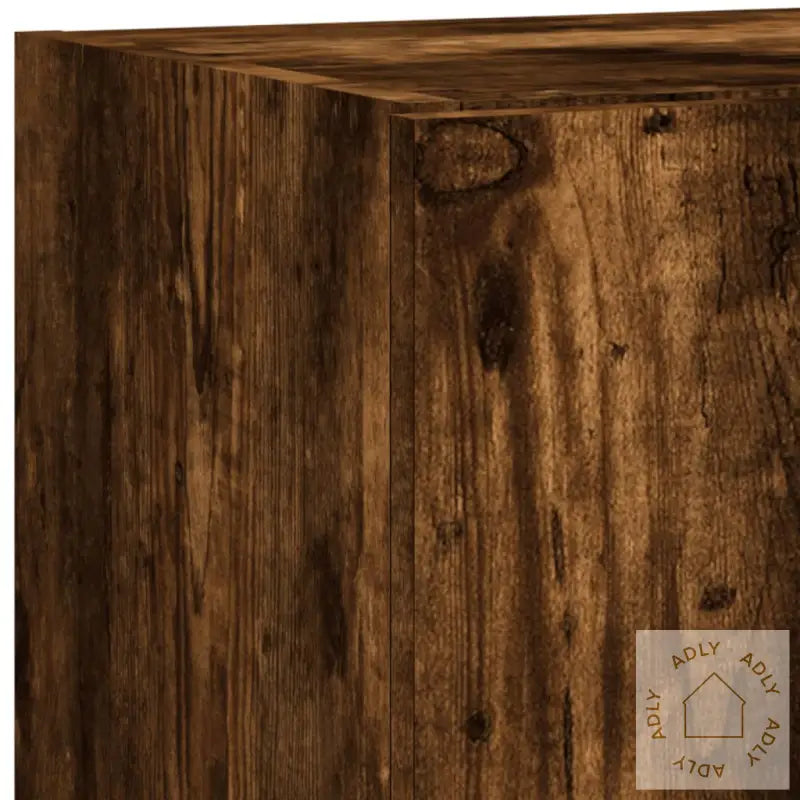 Vegghengte Tv-Enheter 5 Deler Røkt Eik Konstruert Tre