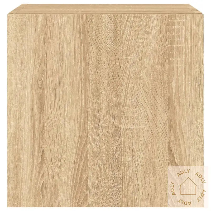 Vegghengte Tv-Benker Med Led 2 Stk Sonoma Eik 40,5X35X40 Cm