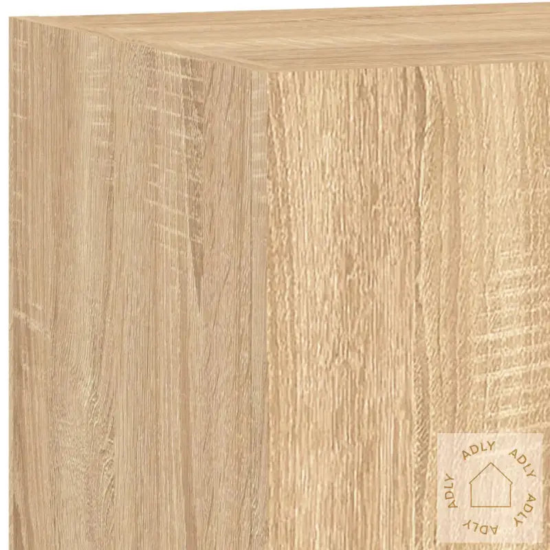 Vegghengte Tv-Benker Med Led 2 Stk Sonoma Eik 80X35X31 Cm