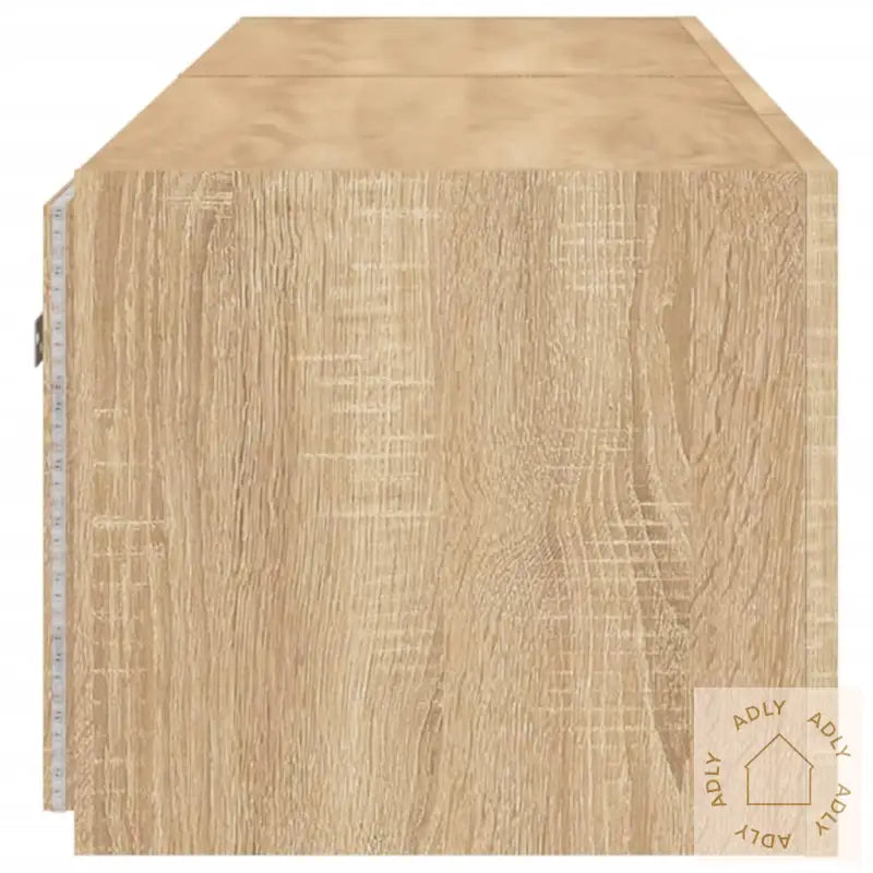 Vegghengte Tv-Benker Med Led 2 Stk Sonoma Eik 80X35X31 Cm